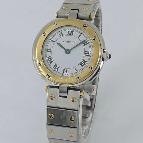 Cartier Santos 8191 27mm Yellow gold and Stainless steel White