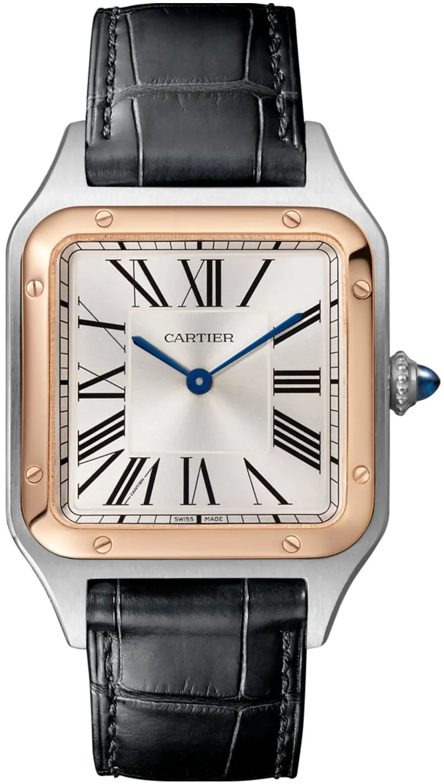 Cartier Santos Dumont W2SA0011 43.5mm Rose gold and Stainless steel Silver