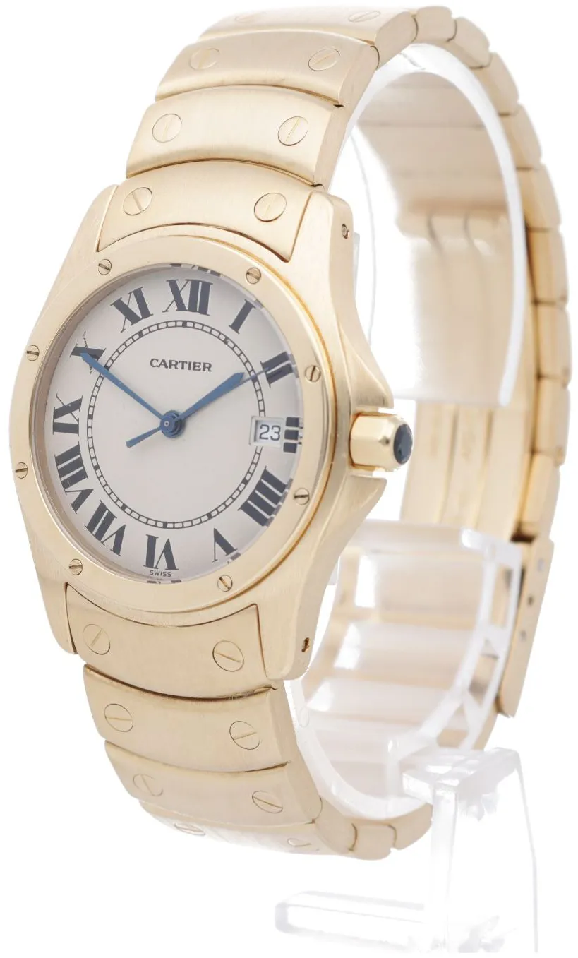 Cartier Santos Ronde 15411 33mm Yellow gold Weiß 1