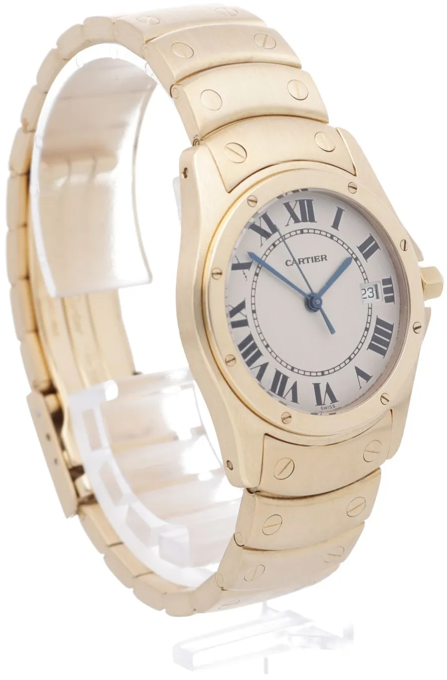 Cartier Santos Ronde 15411 33mm Yellow gold Weiß 6