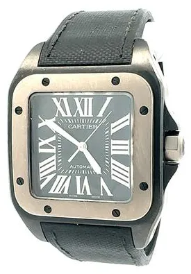 Cartier Santos W2020010 38mm Stainless steel Black 1