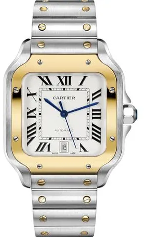 Cartier Santos W2SA0009 40mm Yellow gold and Stainless steel Silver