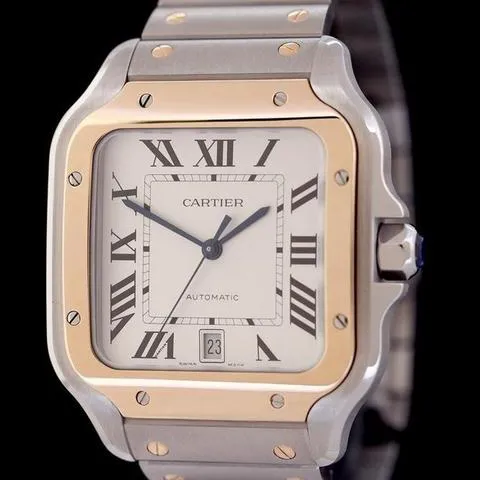 Cartier Santos W2SA0009 40mm Yellow gold and Stainless steel Silver