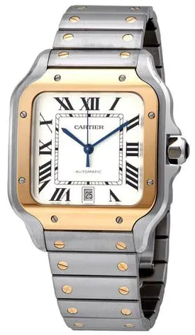 Cartier Santos W2SA0009 40mm Yellow gold and Stainless steel Silver