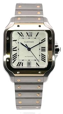 Cartier Santos W2SA0009 40mm Yellow gold and Stainless steel Silver