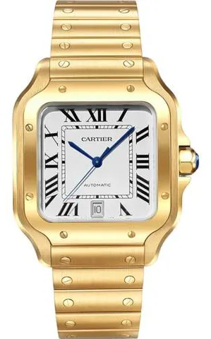 Cartier Santos WGSA0029 40mm Yellow gold Silver