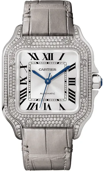 Cartier Santos WJSA0014 35mm White gold Silver