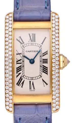 Cartier Tank Américaine 1710 19mm Yellow gold Champagne