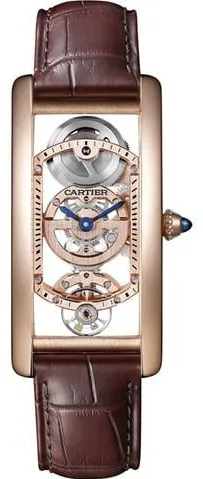 Cartier Tank Cintrée WHTA0008 46mm Rose gold Transparent