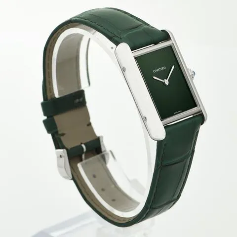 Cartier Tank WSTA0056 33.5mm Stainless steel Green 3