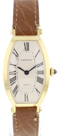 Cartier Tonneau 594-91 21mm Yellow gold Silver