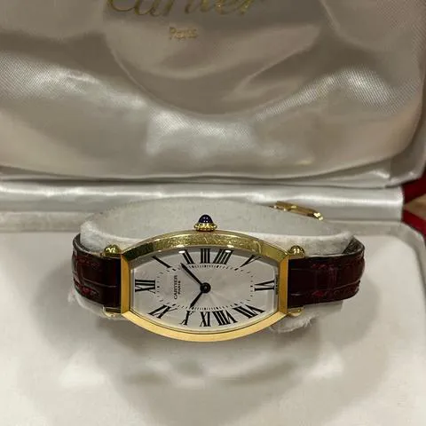 Cartier Tonneau 594-91 Yellow gold White