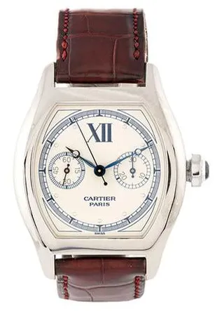 Cartier Tortue 2396 27mm White gold Champagne