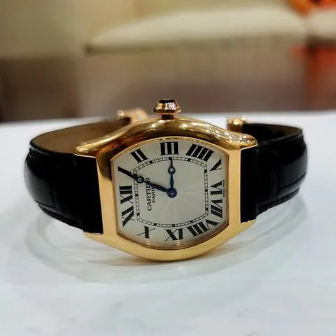 Cartier Tortue 2498E 43mm Rose gold Silver