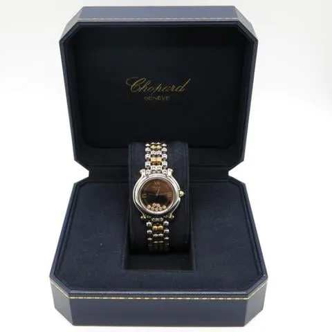 Chopard Happy Sport 27/8238-23 32.5mm Yellow gold and Stainless steel Blue 5