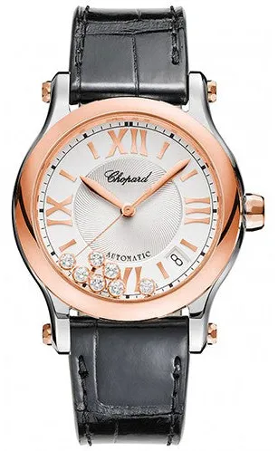 Chopard Happy Sport 278559-6001 36mm Steel & rose gold Blue