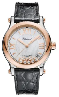 Chopard Happy Sport 278559-6008 Rose gold and Stainless steel White