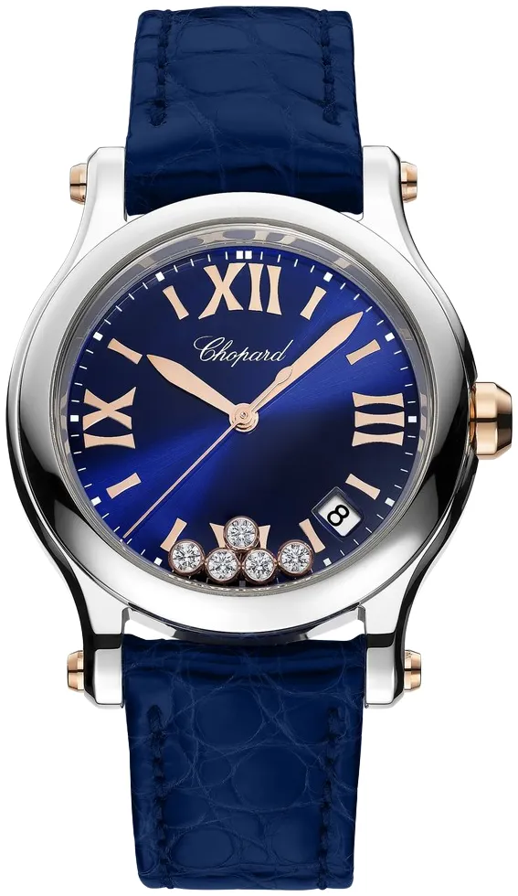 Chopard Happy Sport 278582-6012 36mm Steel & rose gold Blue 1