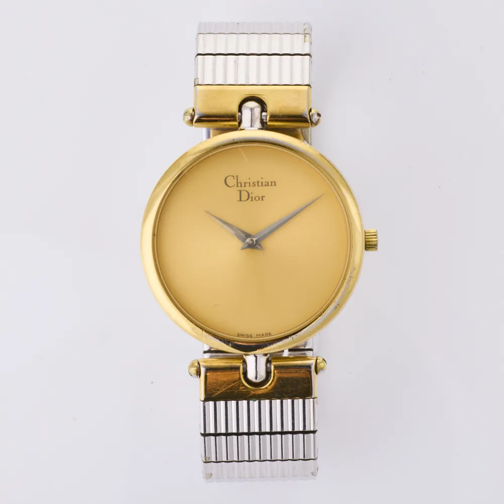 Dior 3026 30mm Stainless steel and Gold-plated Gold colored