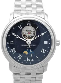 Frédérique Constant Classics Moonphase FC-335MCNW4P6B Stainless steel Blue