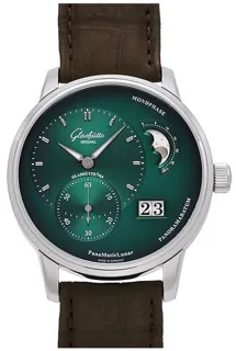 Glashütte PanoMatic 1-90-02-13-32-62 Stainless steel Green