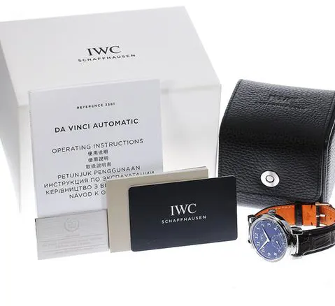 IWC Da Vinci IW358102 40mm Stainless steel Blue 6