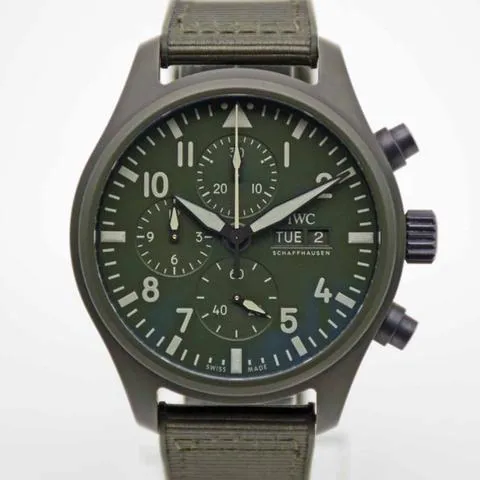 IWC Pilot Chronograph Top Gun IW389106 44.5mm Ceramic Green 9