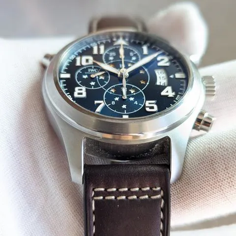 IWC Pilot Double Chronograph IW371807 44mm Stainless steel Blue 2