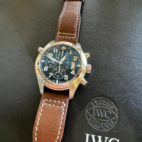 IWC Pilot Double Chronograph IW371807 44mm Stainless steel Blue 4