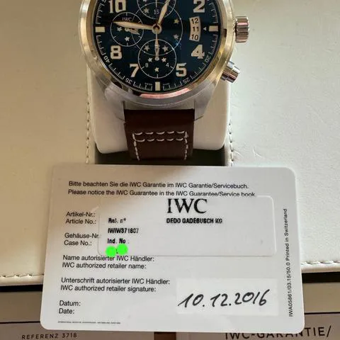 IWC Pilot Double Chronograph IW371807 44mm Stainless steel Blue 2