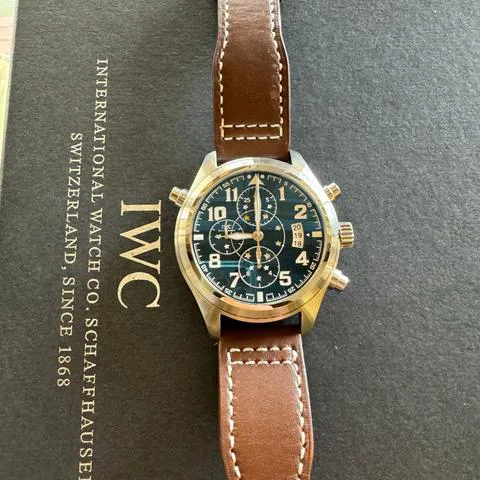 IWC Pilot Double Chronograph IW371807 44mm Stainless steel Blue 8