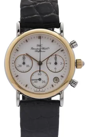 IWC Portofino Chronograph IW3730 29mm Yellow gold and stainless steel White