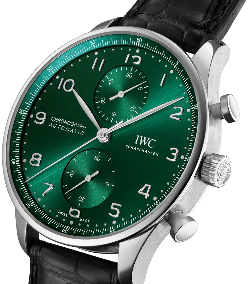 IWC Portugieser Chronograph IW371615 41mm Stainless steel Green 3