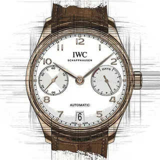 IWC Portugieser IW500701 Yellow gold Silver