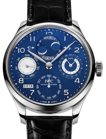 IWC Portugieser IW503203 White gold Blue