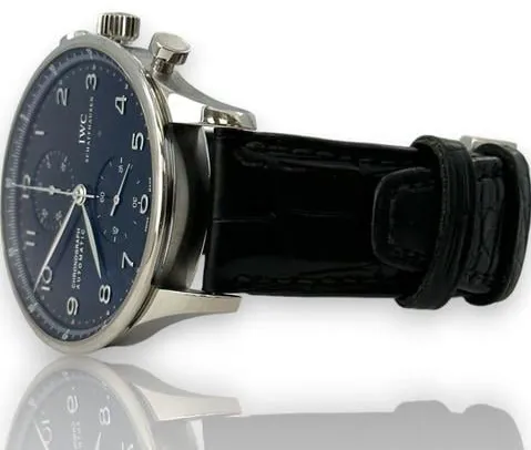 IWC Portuguese Chronograph 3714 40mm Stainless steel Black 2