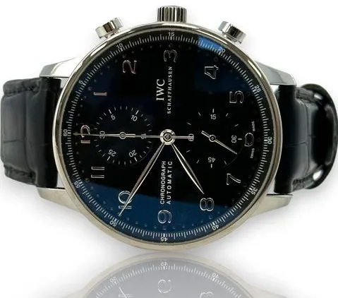 IWC Portuguese Chronograph 3714 40mm Stainless steel Black 6