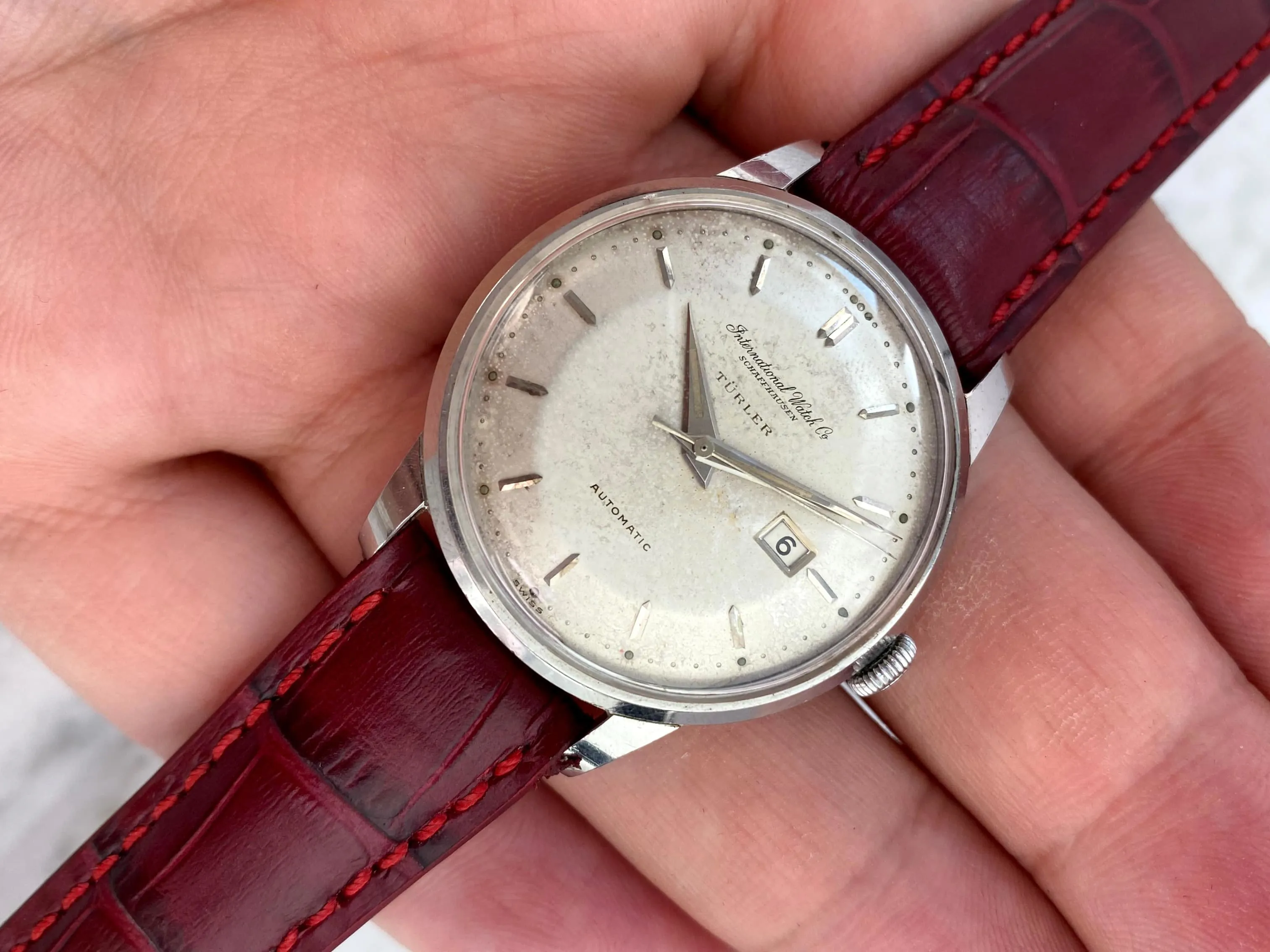 IWC vintage 34mm Stainless steel Cream 2