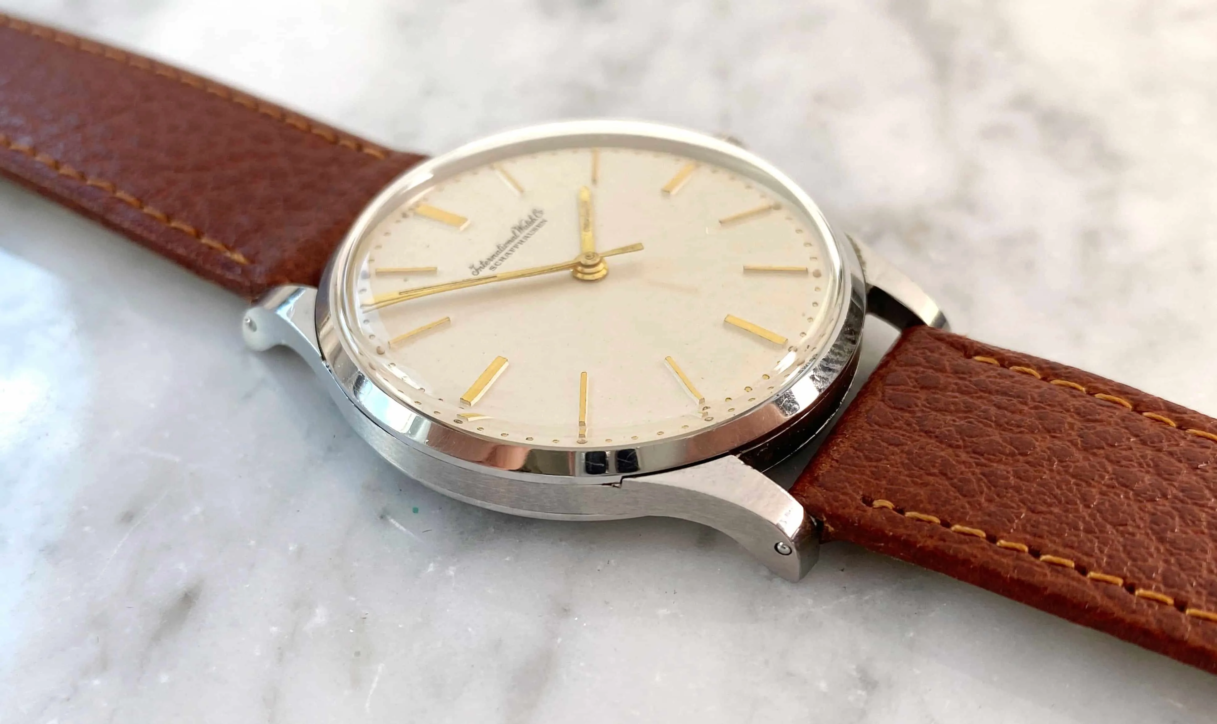 IWC vintage 35mm Stainless steel Cream 10