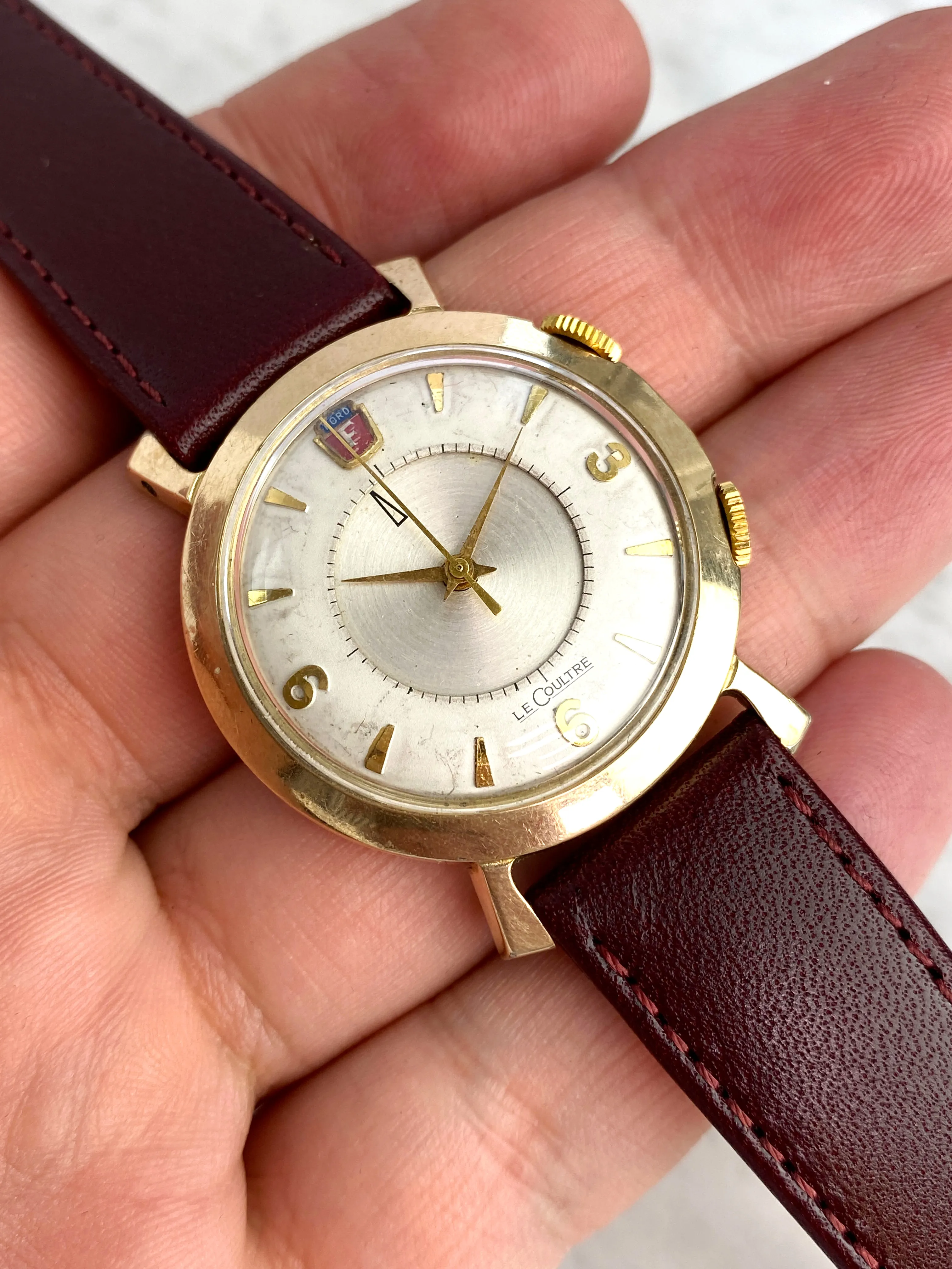 Jaeger-LeCoultre Memovox 34mm Gold-plated Cream 2