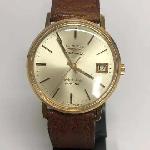 Longines Admiral 1200 34mm Yellow gold Silver