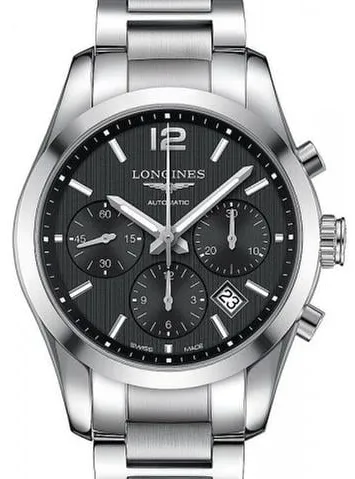 Longines Conquest Classic L2.786.4.56.6 41mm Steel Black