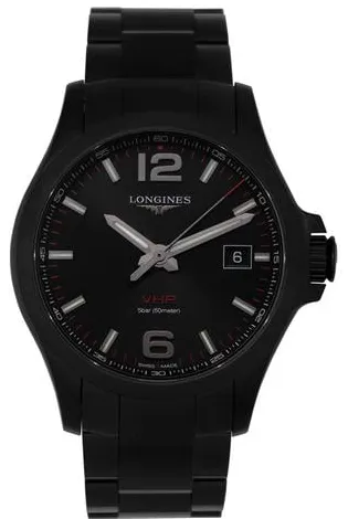 Longines Conquest L3.726.2.56.6 43mm Steel Black