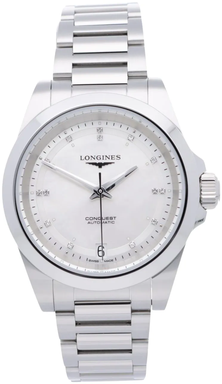 Longines Conquest L34304876 34mm Stainless steel Mother-of-pearl