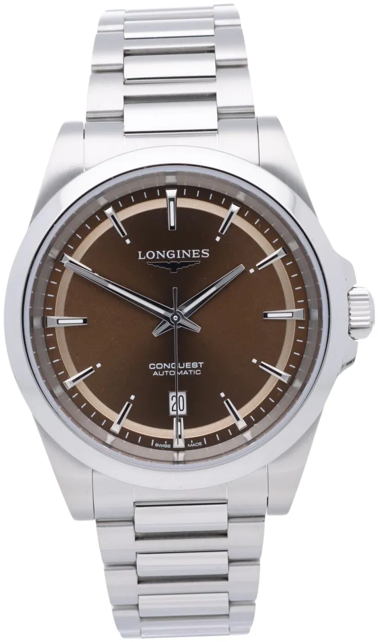 Longines Conquest L38304626 41mm Stainless steel Brown
