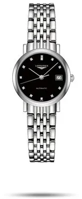 Longines Elegant L4.309.4.57.6 25.5mm Stainless steel Black