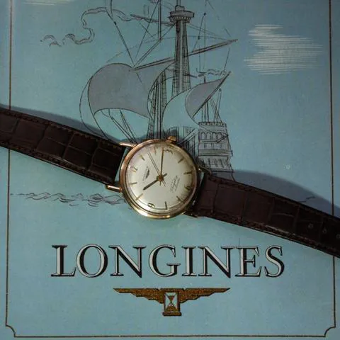 Longines Flagship 3403 35mm Yellow gold Silver