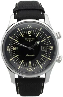 Longines Heritage L37744500 Stainless steel Black