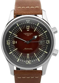 Longines Heritage L37744602 Stainless steel Brown