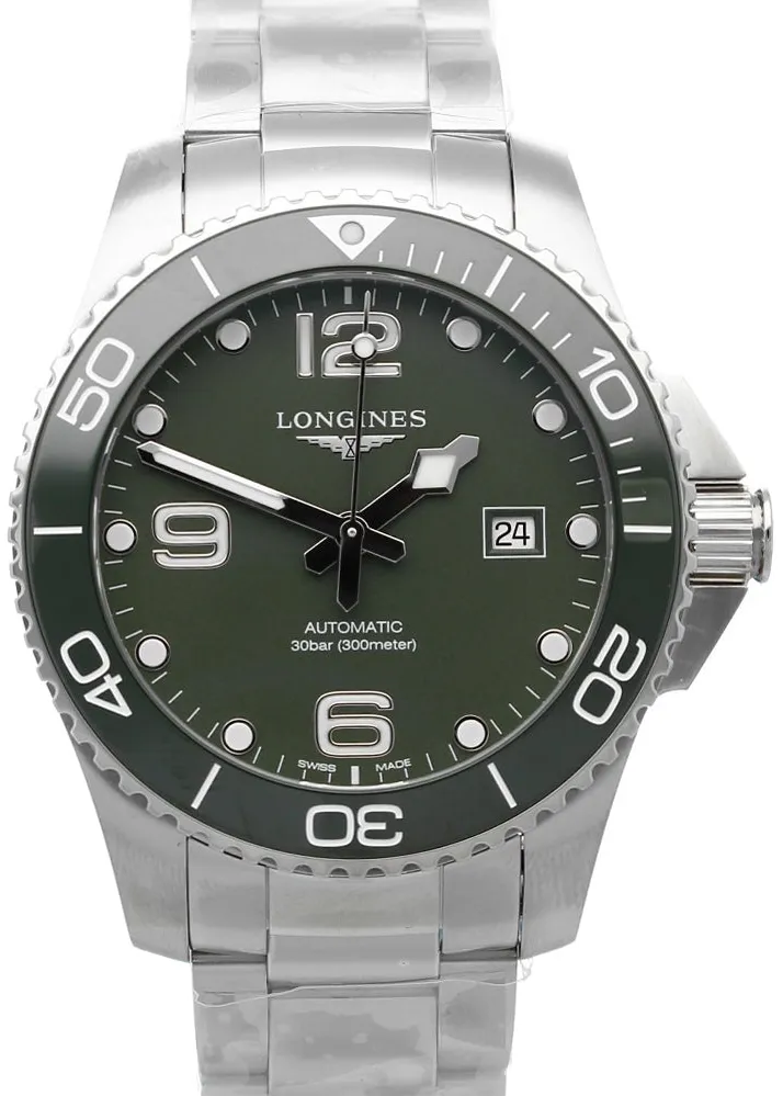 Longines HydroConquest L3.782.4.06.6 43mm Stainless steel Green